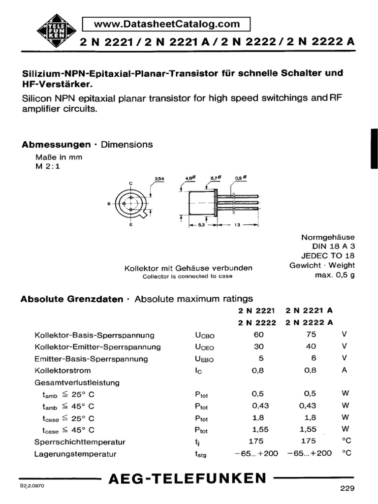 2N2221 2n2221a 2N2222 2n2222a | PDF