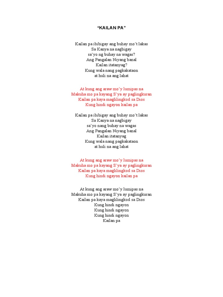 Kailan Pa | PDF