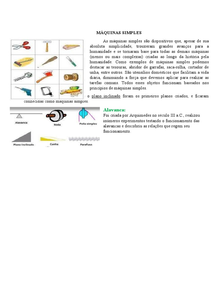 Maquinas Simples Para Aluno Pdf