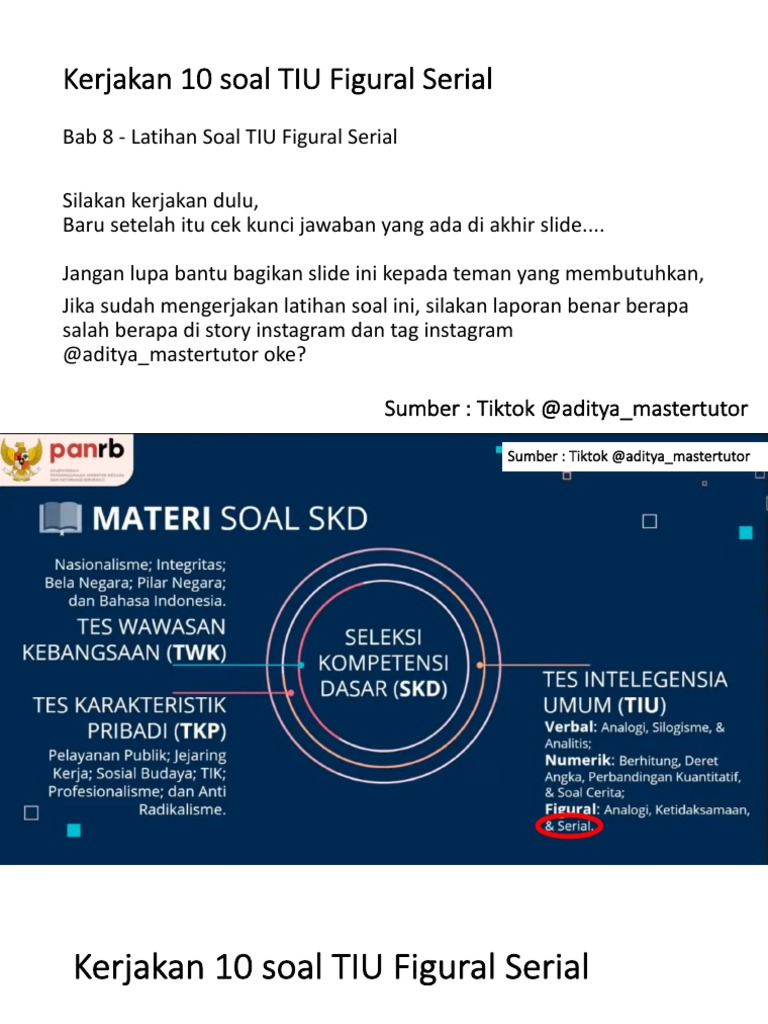 Soal TIU Figural Serial CPNS | PDF | Metode & Bahan Ajar