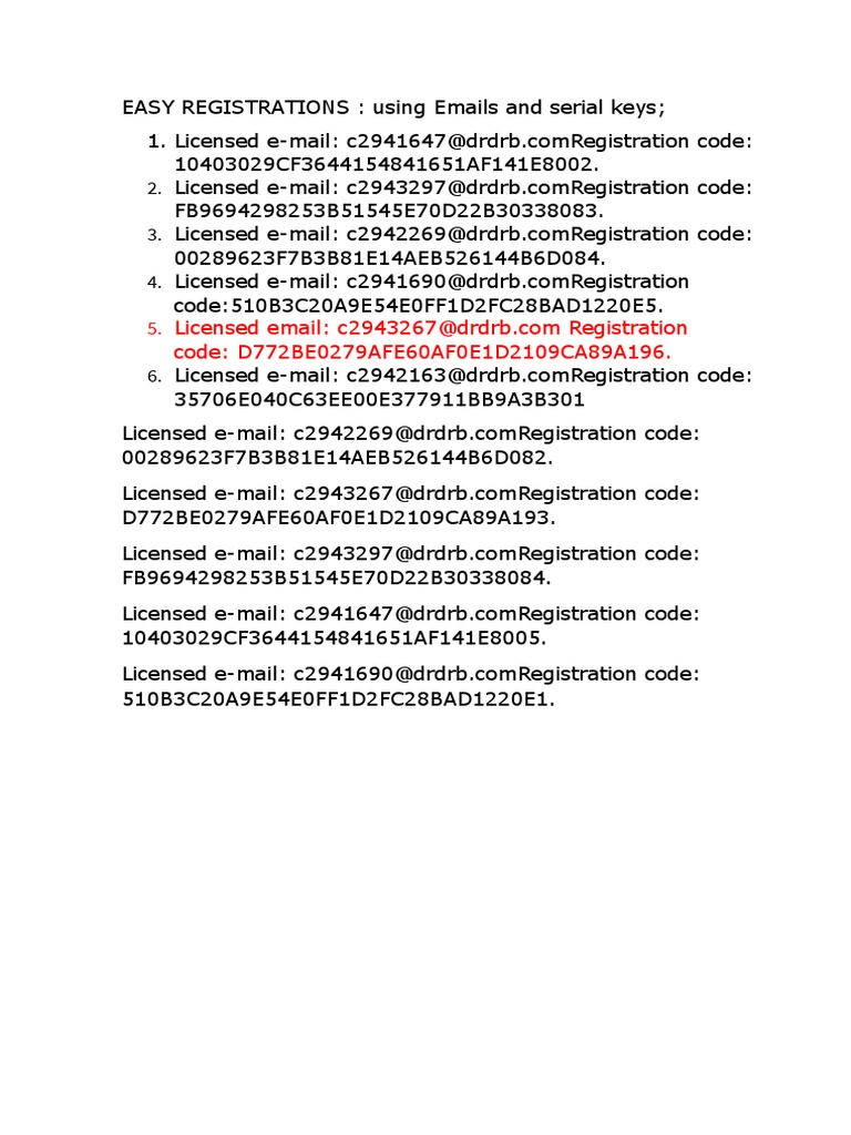 Filmora Registration Codes List | PDF