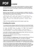 Creating A Scene - HTML