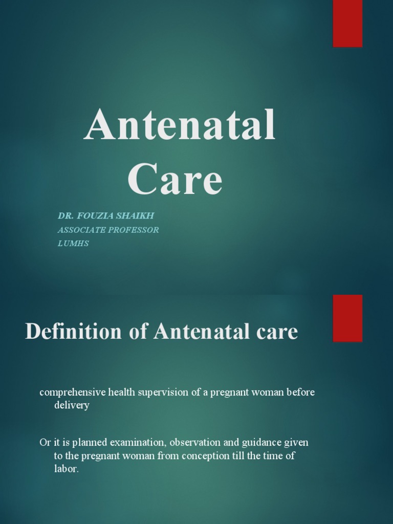 Antenatal Care | Download Free PDF | Pregnancy | Prenatal Development