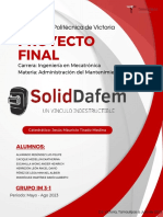 Avance Proyecto Final Admin en Mtto.