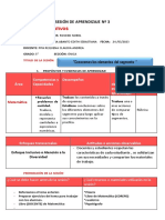 Sesión de Aprendizaje #3 Matematica