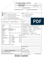 Physician's Well Child Exam Form 6 Months
