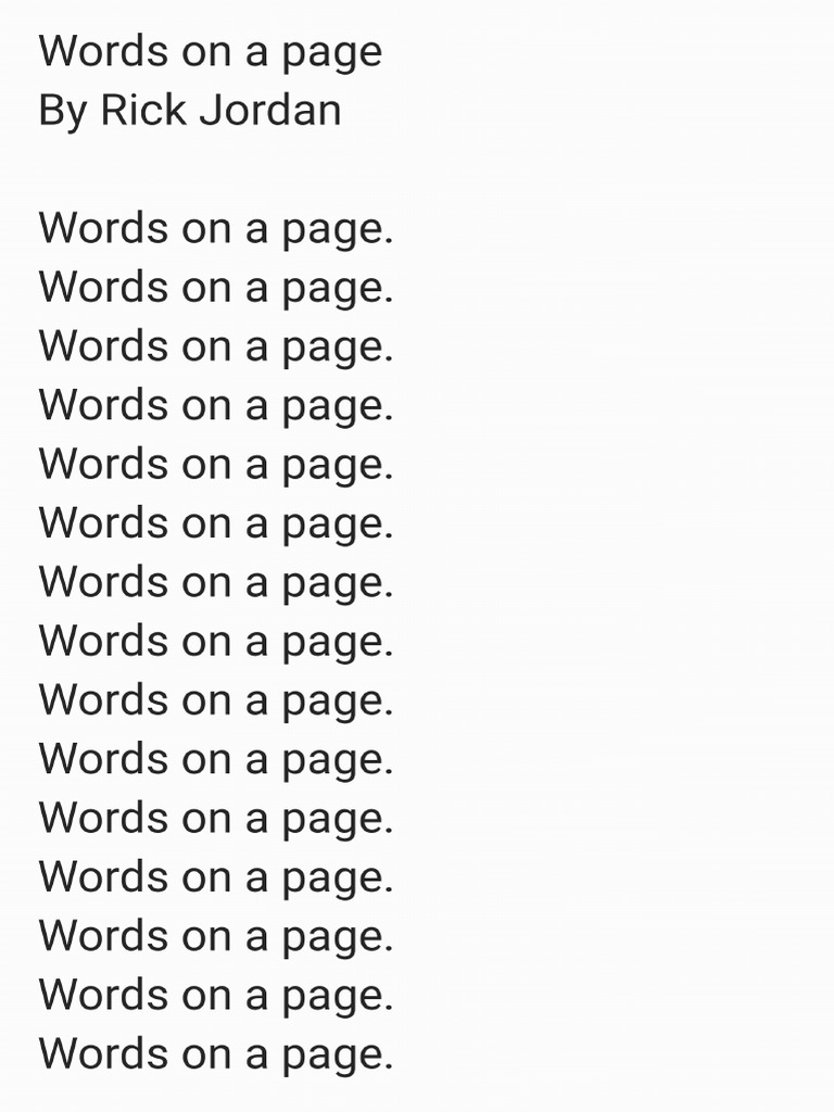 Words On A Page | PDF