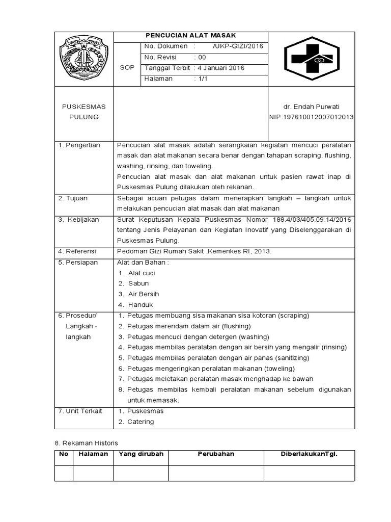 Pencucian Alat Masak | PDF