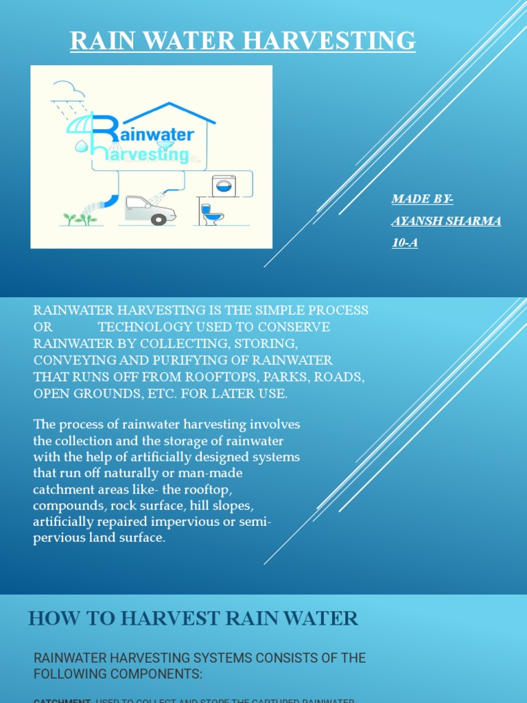 Rain Water Harvesting | PDF