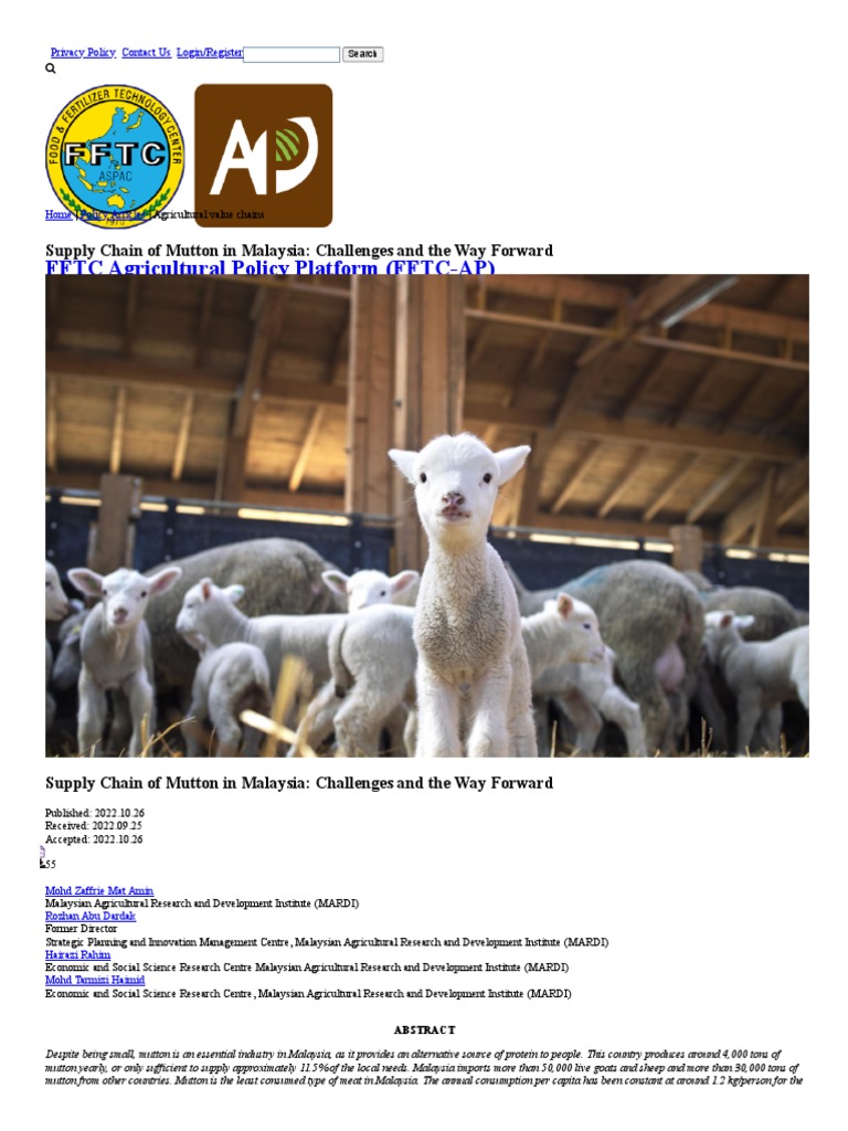 Mutton Supply Chain in Malaysia | PDF | Lamb And Mutton | Meat