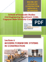 Lecture 6 - Modern Formworks Systems in Construction.