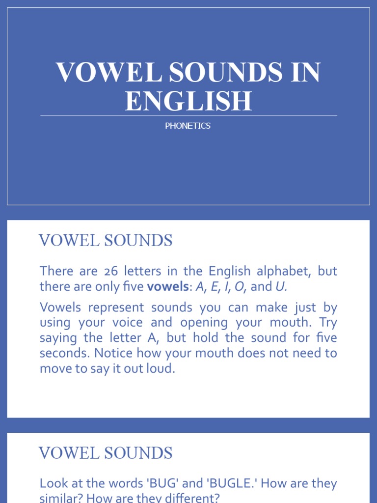Session3.2 Vowel Sounds | PDF