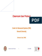 Cleanroom User Protocol