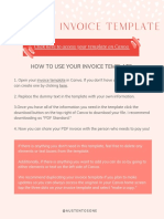 Cotton Candy Invoice Template Instructions