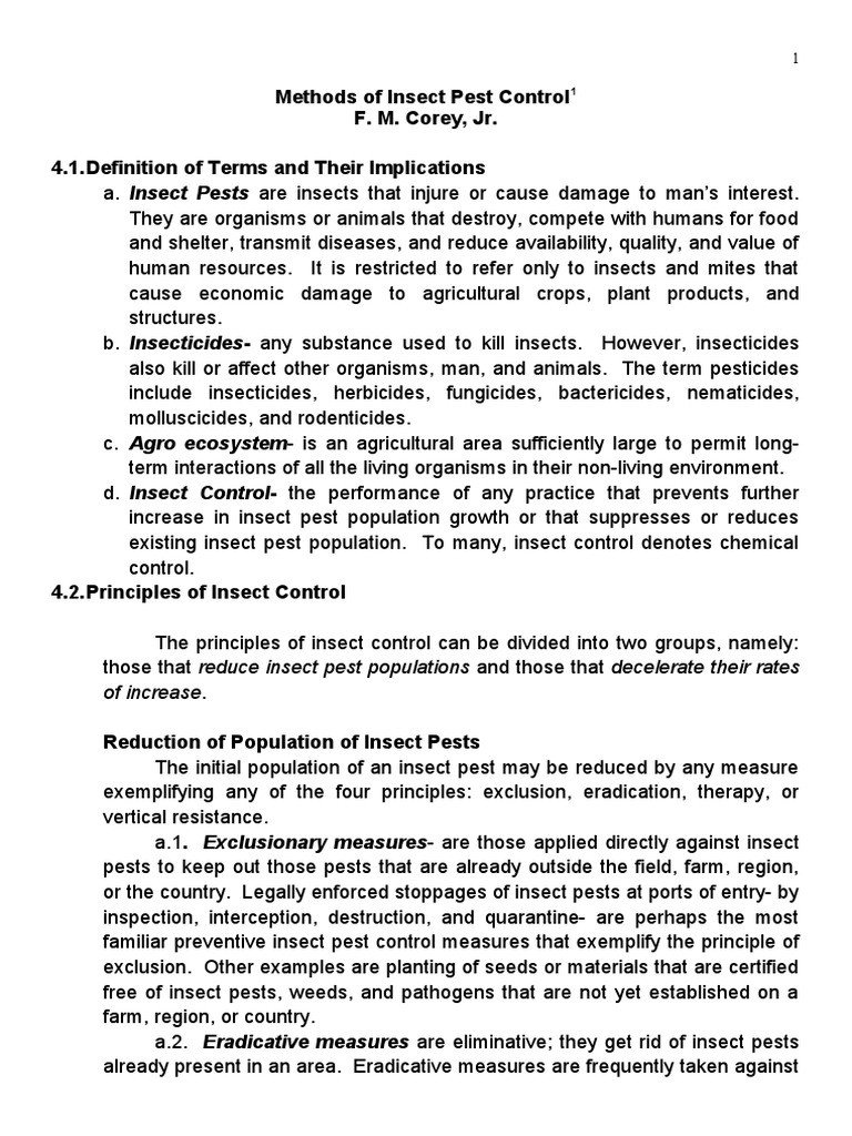 Insect Pest Control Methods Explained | PDF | Genetically Modified ...