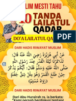 Doa Lailatul Qadar & 10 Tanda Malam Qadar (Zainal Mittaqin, LC MHI)