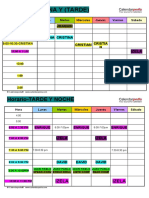 Dos Horarios Lunes A Sabado en Color