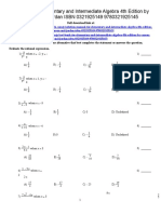 Elementary and Intermediate Algebra 4th Edition Carson Test Bank 1