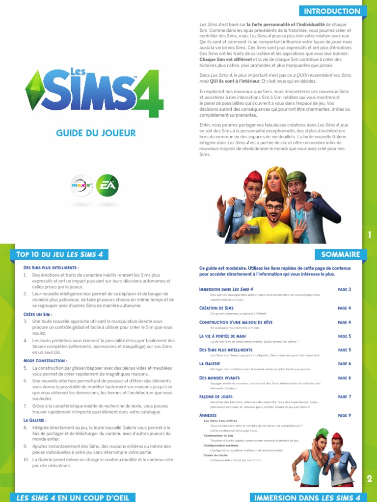 Guide du joueur pour Les Sims 4 | PDF