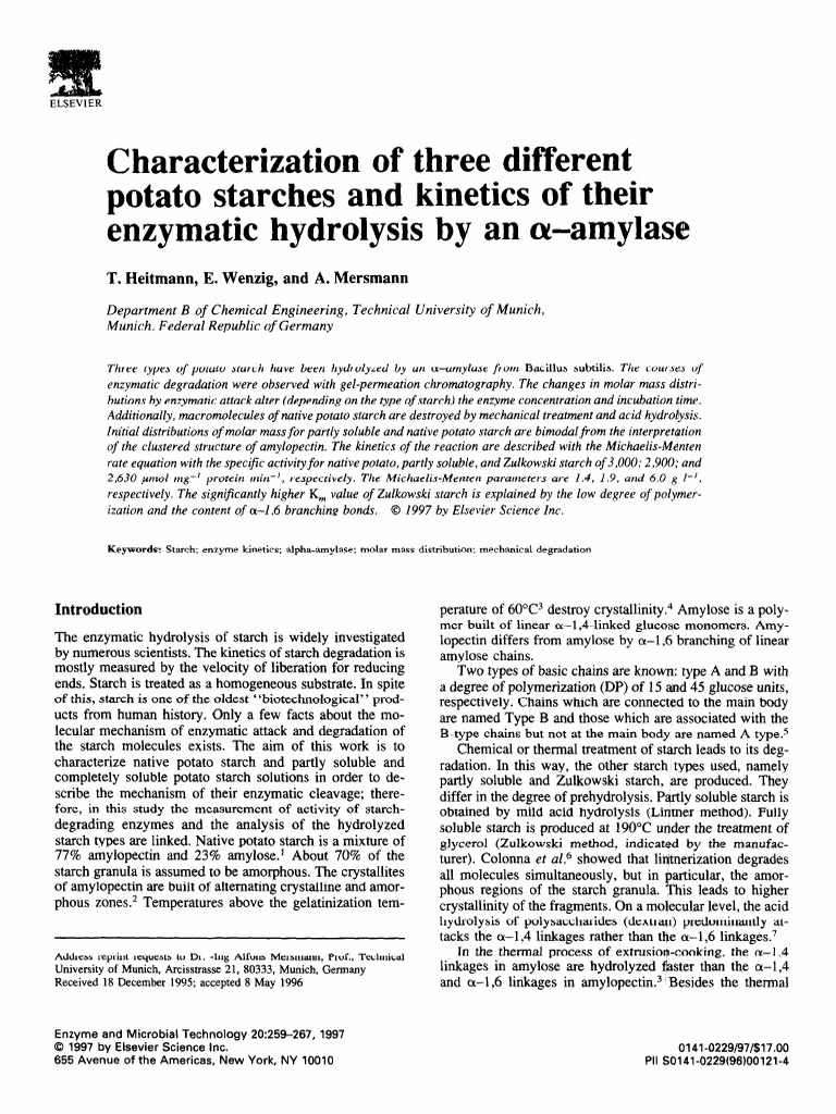 Enzymatic Potato Starch Modification And Structure-Function – IQGP