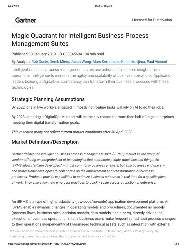 Gartner Ibpms Pdf , Market Guide for Intelligent Business Process ...