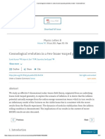 Cosmological Evolution in A Two-Brane Warped Geometry Model - ScienceDirect