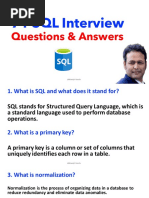 SQL. Interview Questions