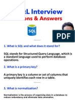 SQL. Interview Questions