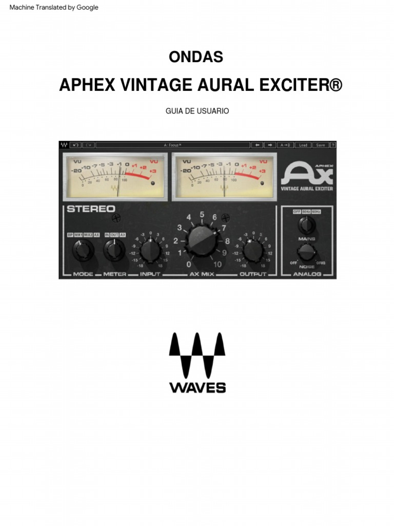 Aphex AX | PDF | Som | Plug-in (informática)