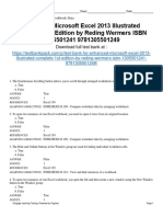 Enhanced Microsoft Excel 2013 Illustrated Complete 1st Edition Reding Test Bank 1