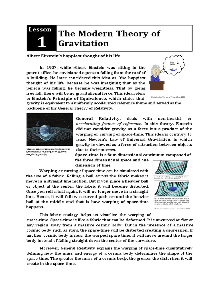 Modern Theory of Gravitation Explained | PDF | Spacetime | General ...