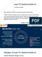 Latihan Soal CPNS TIU Verbal Analitik