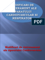 Modificari de Antrenament Ale Aparatului Cardiovascular Si Respirator