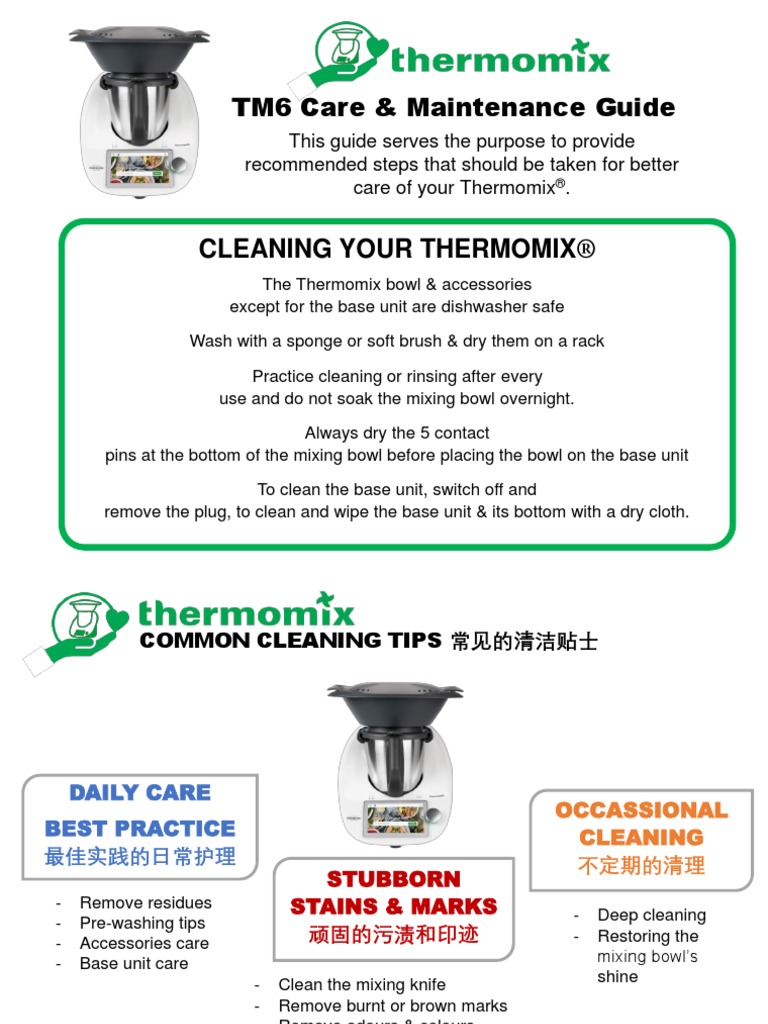 Cleaning Tips for your TM6 PDF