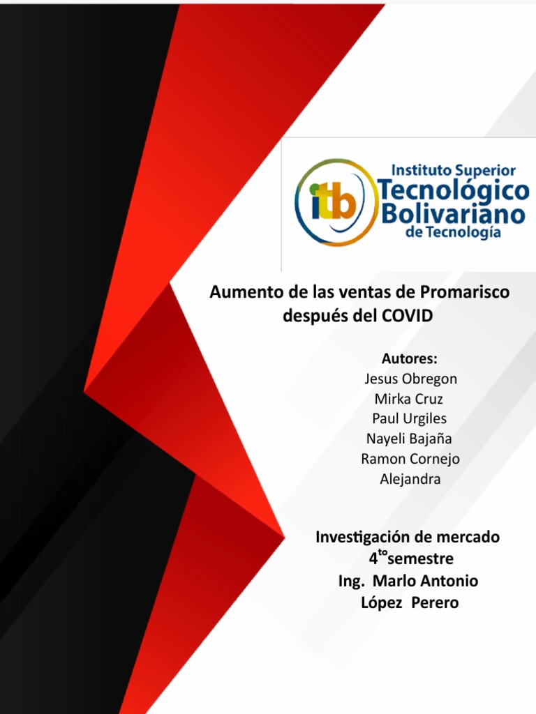 PROMARISCO Exposición Grupo 2 Investigación de Mercado | PDF