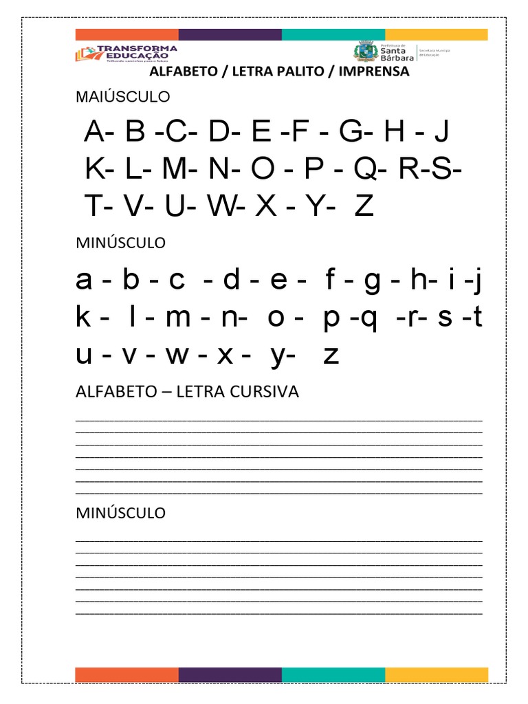 Alfabeto 1 Ano 2023 | PDF
