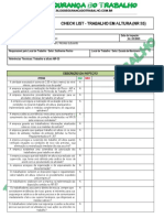 Check List - Trabalho em Altura (NR 35)