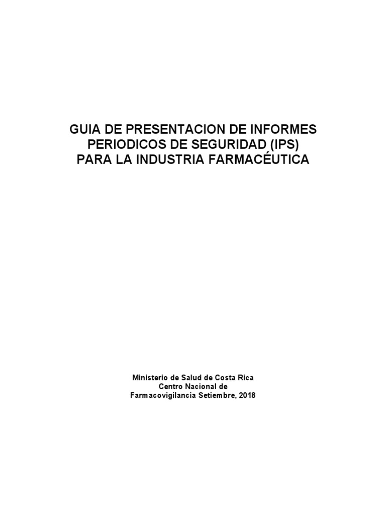 Guía para Informes de Seguridad IPS | PDF | Ensayo clínico ...