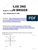 Calculus 2nd Edition Briggs Test Bank Download
