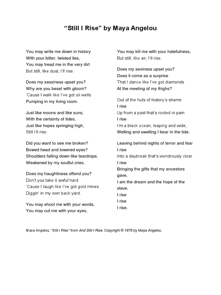 Still I Rise pdf (1) | PDF
