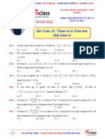 Bài Toán 10 - Tham Số m Tính Đơn Điệu - Bài Tập