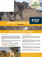 Bioparc - Projets Nature - Bilan 2017