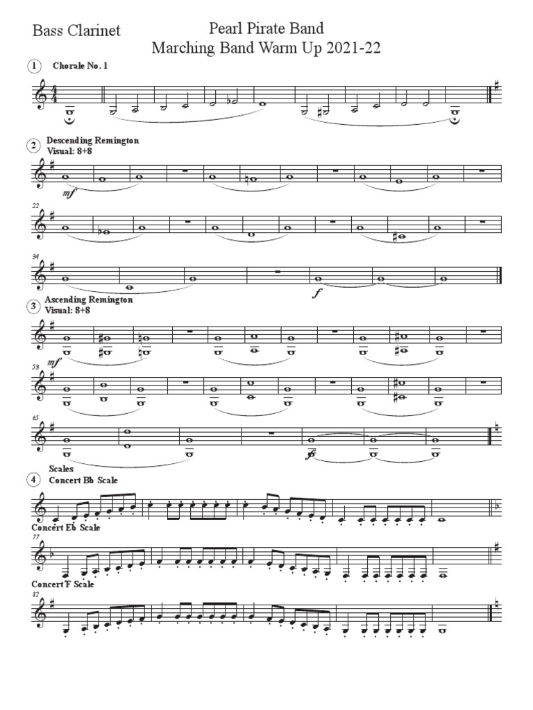Warm Up Exercises 202122 Bass PDF
