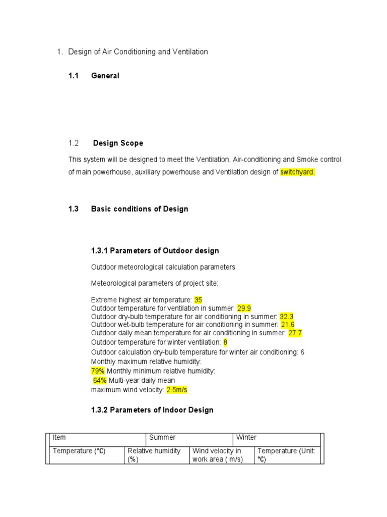 Air Conditioning & Ventilation Design Guide | PDF | Power Station ...