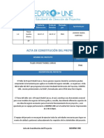 Acta de Constitución Del Taller de Project Model Canvas 1