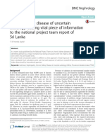 Chronic Kidney Disease of Uncertain Aetiology: Adding Vital Piece of Information To The National Project Team Report of Sri Lanka