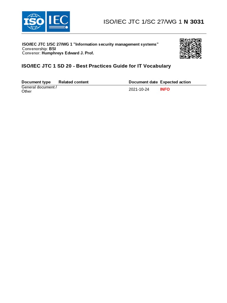 ISO IEC JTC1 SD 20 Best Practices Guide For IT Vocabulary PDF
