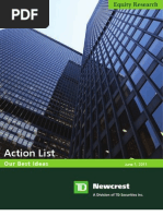 TDSI Action List - June 1-11