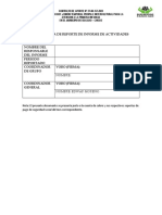 Constancia de Reporte de Informe de Actividades