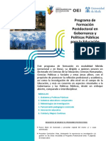 Programa de Formación Postdoctorado en Gobernanzas Públicas para La Educación